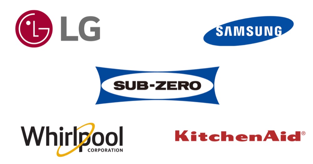 LG, Samsung, Sub-Zero, Whirlpool and KitchenAid appliance brands we repair in Tampa Bay