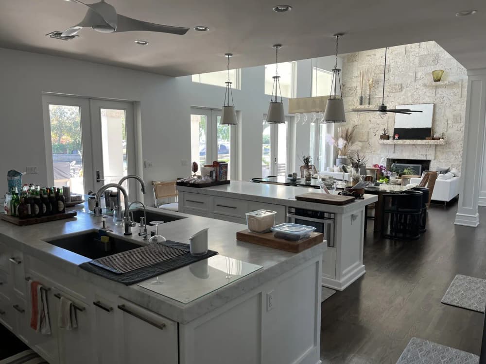Open Tampa Bay kitchen with an LG refrigerator, of the kind Perfect Appliance Repair Tampa services in Carrollwood