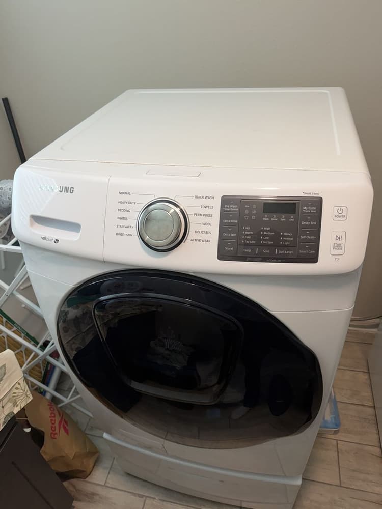 Samsung AddWash front-load washer on a Tampa Bay service call