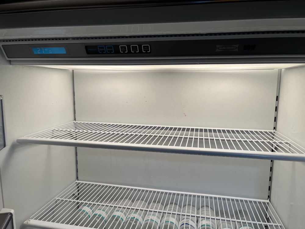 Sub-Zero refrigerator interior, Tampa repair specialist