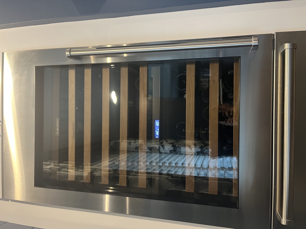 Sub-Zero wine storage unit, the kind common in Cheval homes along the Avenue Biarritz and Avenue Capri streets