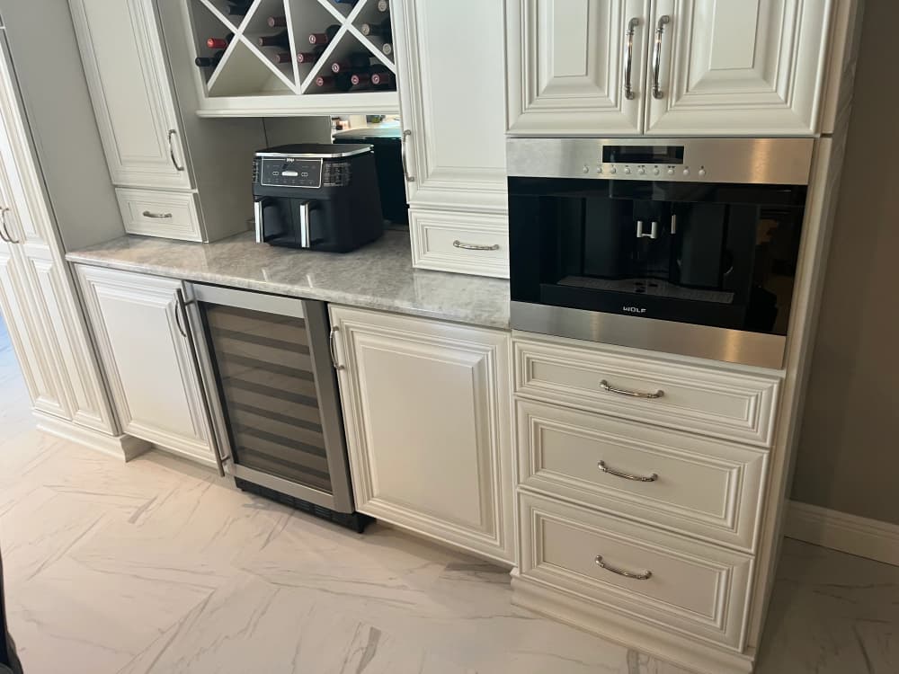 Under-counter GE refrigerator repair on a service call in Zephyrhills, FL